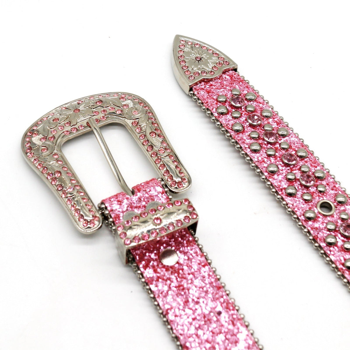Hip-hop punk rhinestone belt with letter accessories