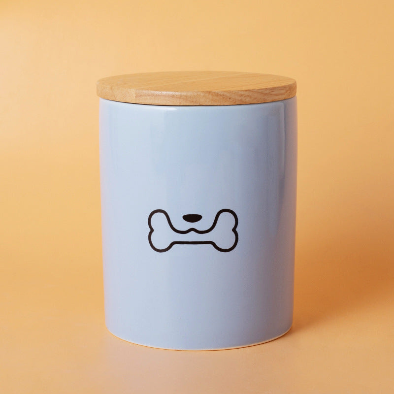 Pet Urn Blue Pet Urn Ceramic Urn Cat Dog Hair Collection Memories Memorial Storage Cross-border Wholesale
