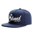 Trendy flat brimmed snapback hatsletterstonedembroider sunshade