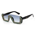 Trendy punk glasses retro sunshade