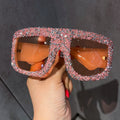 Trendy punk glasses large frame