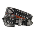 Hip-hop punk rhinestone belt rhinestone crown