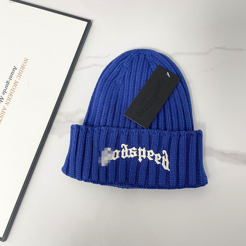 Godspeed embroidered knitted hat for men and women hip hop warm wool cold hat