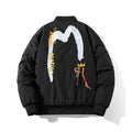 Mens Vintage Jackets Autumn/Winter Embroidered Jacket Padded Flight Suit Baseball Suit