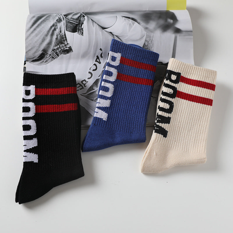 Men socks letterboomknee socks