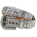 Hip-hop punk rhinestone belt glitter punkletter accessories