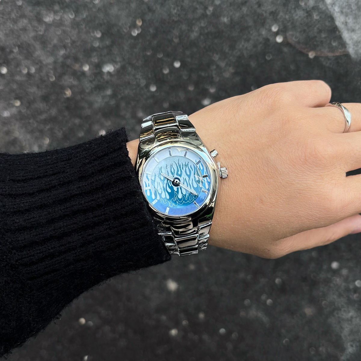 Men's watches y2k creative dynamic flame