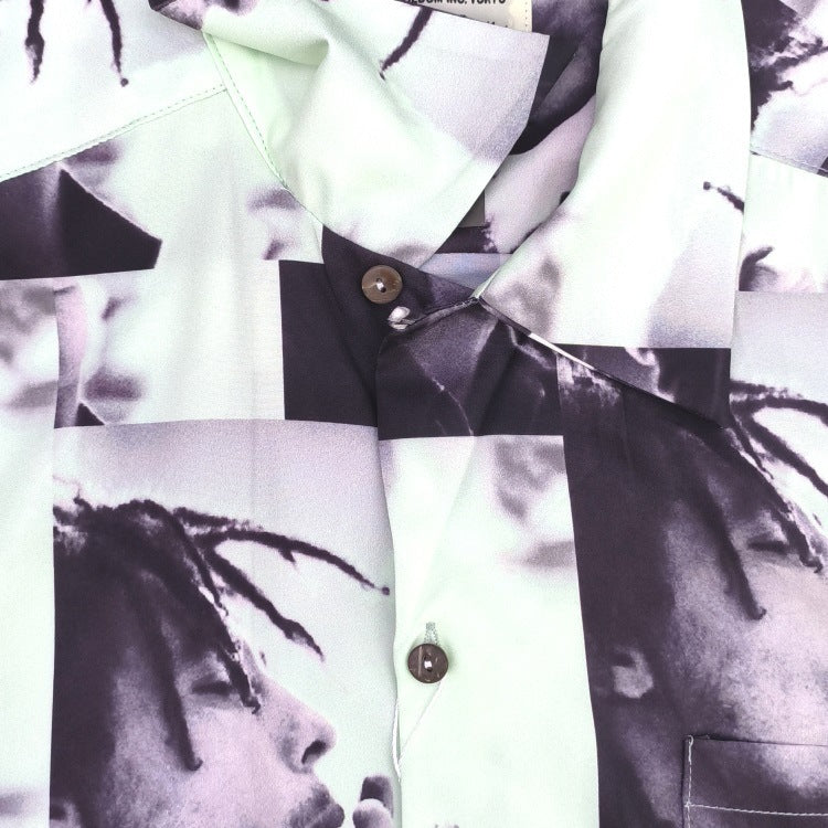 GUILTYPARTIES TIGER Shirts 22ss Joint Bob Marley Hawaiian Casual Print Short Sleeve Shirt Men