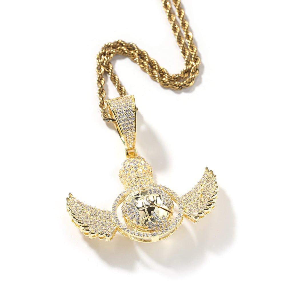 Jewelry hiphop Angel Wings Hip Hop Wind Necklace Angel Pieces St. Valentine's Spectrum