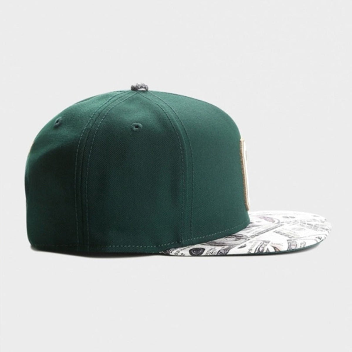 Trendy flat brimmed snapback hatsletterc