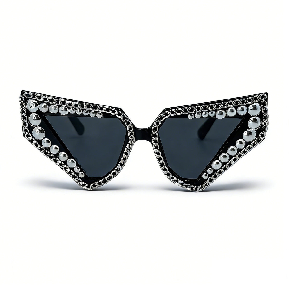 Trendy punk glasses triangular cat eyes