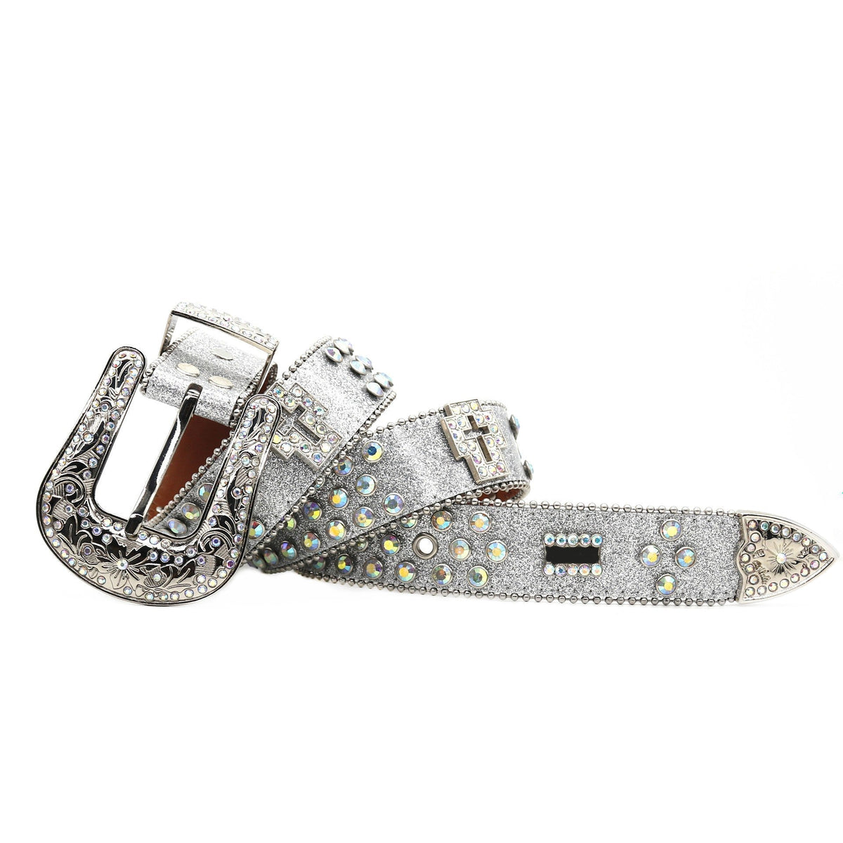 Hip-hop punk rhinestone belt punk style wide belt