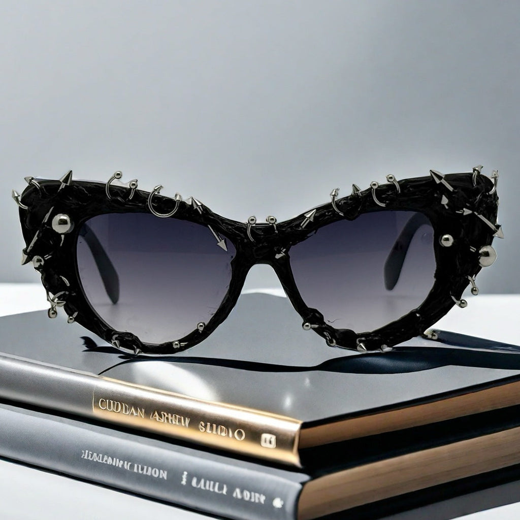 Trendy punk glasses cat eyes