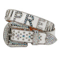 Hip-hop punk rhinestone belt fashionpunkletter belt