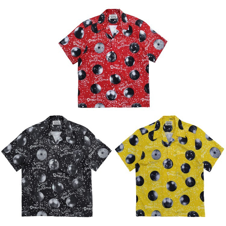 GUILTYPARTIES TIGER Shirts 18SS Disco Ball DISCO Mirror Ball Hawaiian Short Sleeve Shirt