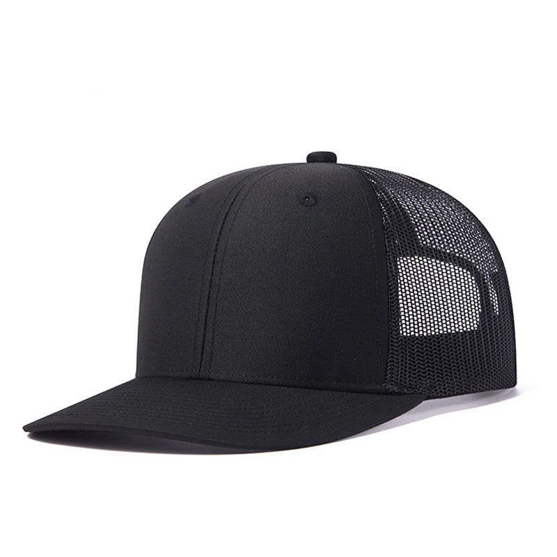 Trendy flat brimmed snapback hatssummer mesh breathable