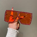 Trendy punk glasses with diamonds