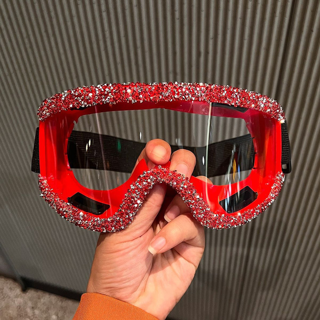 Trendy punk glasses sand and dustproof
