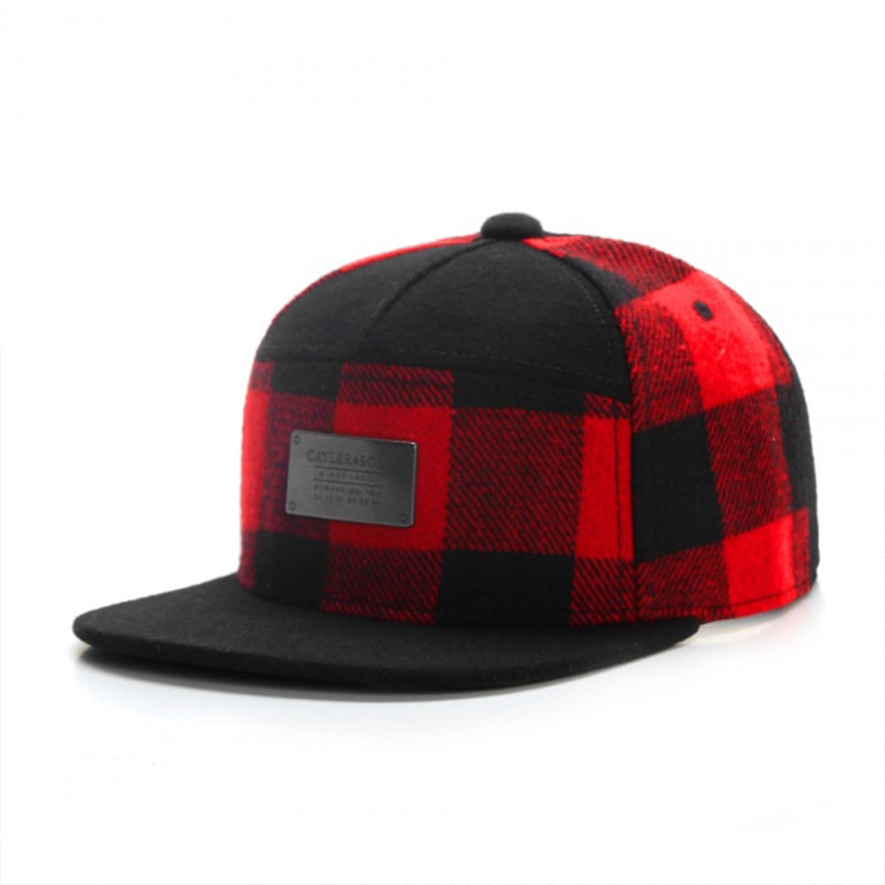 Trendy flat brimmed snapback hatsadjustable sunshade