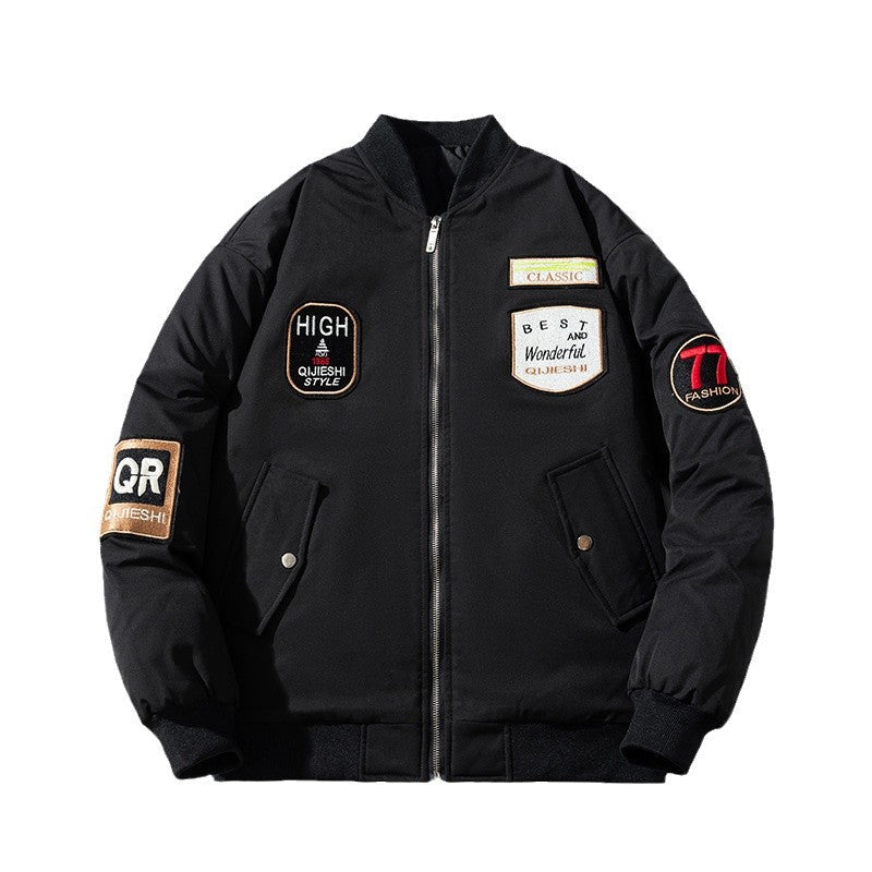 Mens Vintage Jackets Couple Oversize Flight Suit