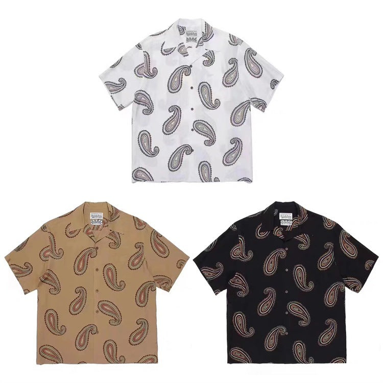 GUILTYPARTIES TIGER Shirts/Cashew flower, heaven Beijing rap Hawaiian short-sleeved shirt