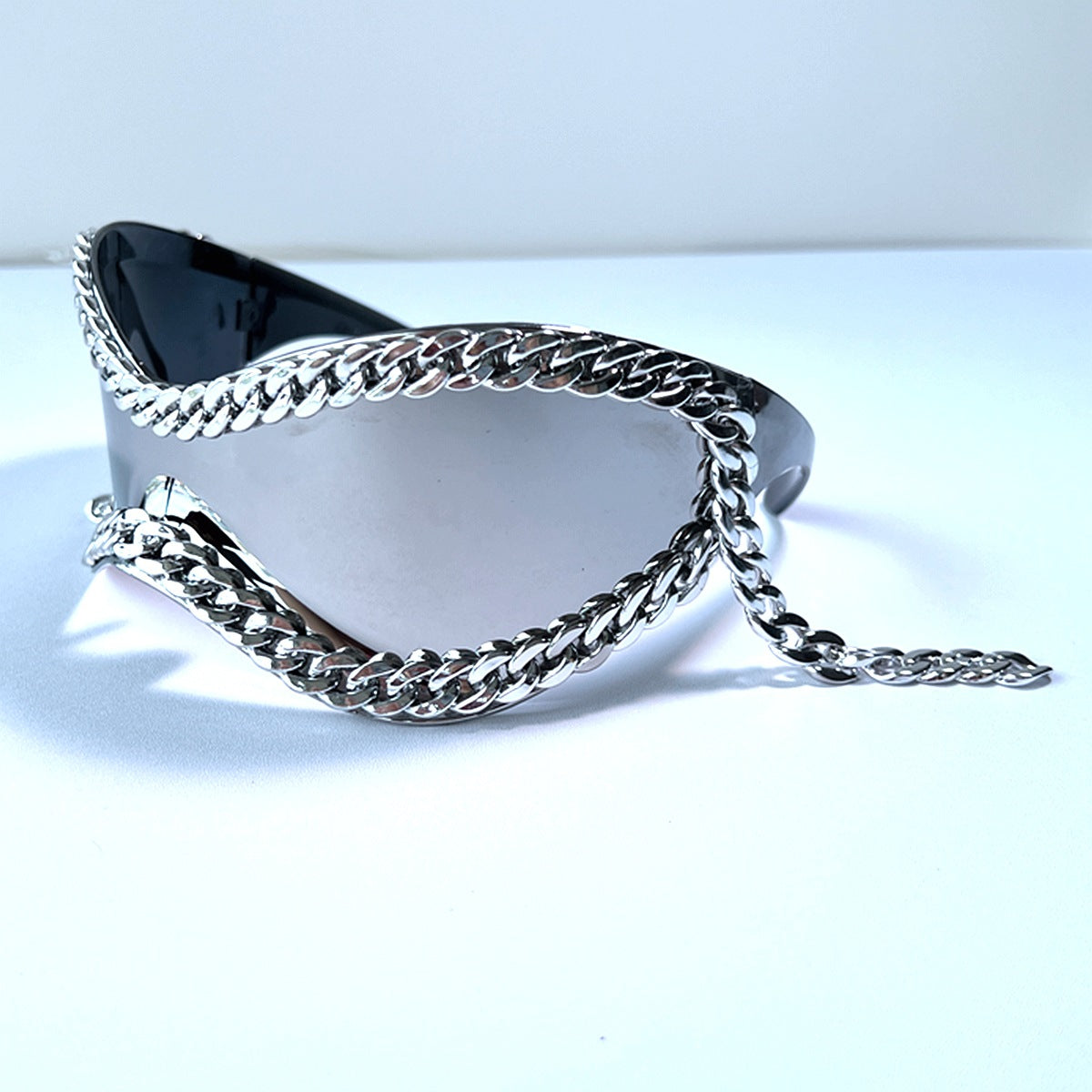 Trendy Punk Glasses Metal Chain Decoration Y2K