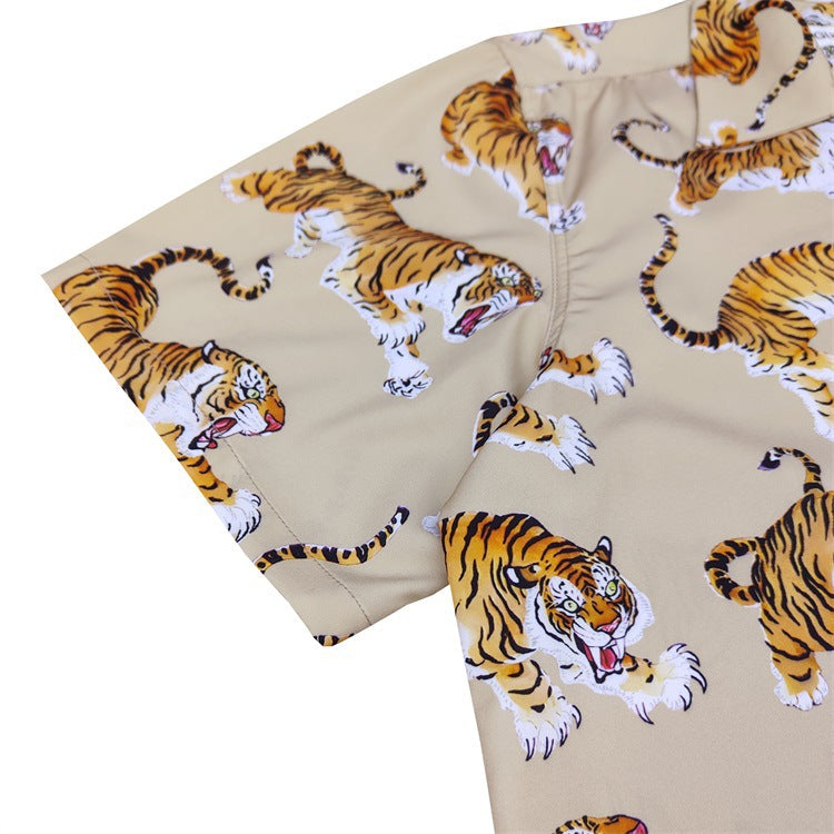 GUILTYPARTIES TIGER Shirts 24ss Tiger TIM LEHI, Hawaiian Short Sleeve Shirt