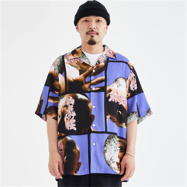 GUILTYPARTIES TIGER Shirts Sakura Wazuka Yosuke Sakura Hawaiian Short Sleeve Shirt Men