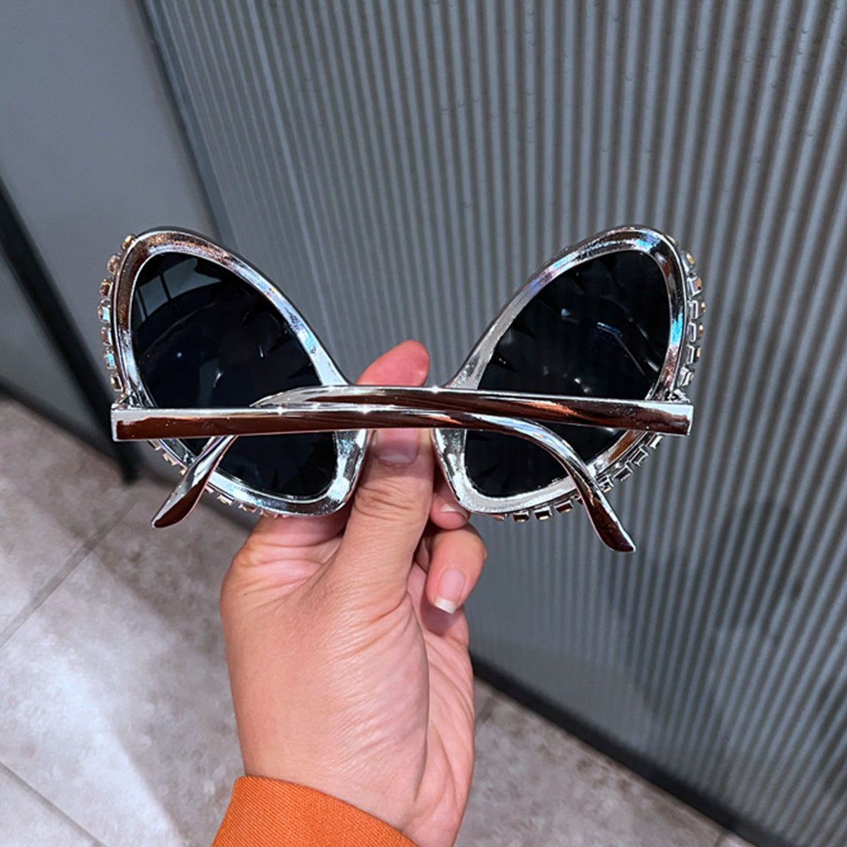 Trendy punk glasses alien funny