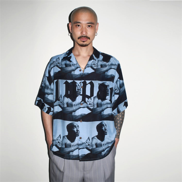 GUILTYPARTIES TIGER Shirts 23SS2PAC series five-pattern full print, Hawaiian short-sleeved shirt men