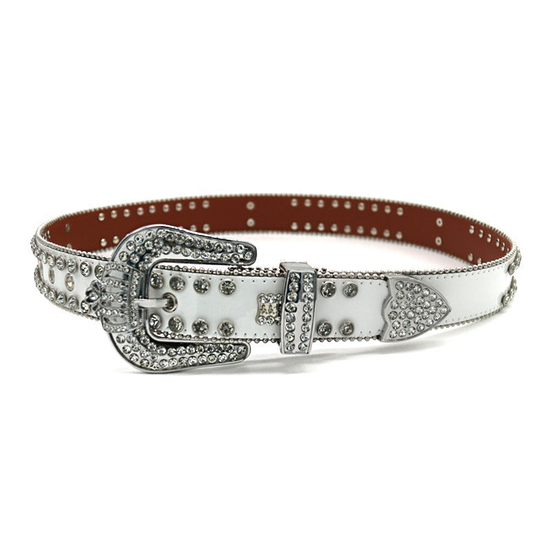 Hip-hop punk rhinestone belt crown rhinestone