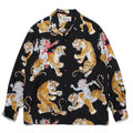 GUILTYPARTIES TIGER Long sleeved shirt Mechanical Ghost Riding Tiger Hawaiian Rayon Long Sleeve Shirt