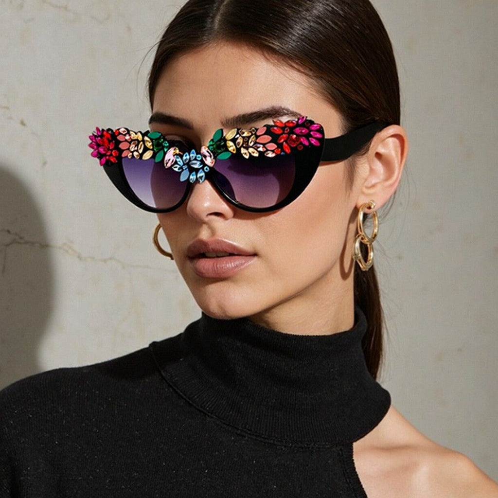 Trendy punk glasses cat eyes retro