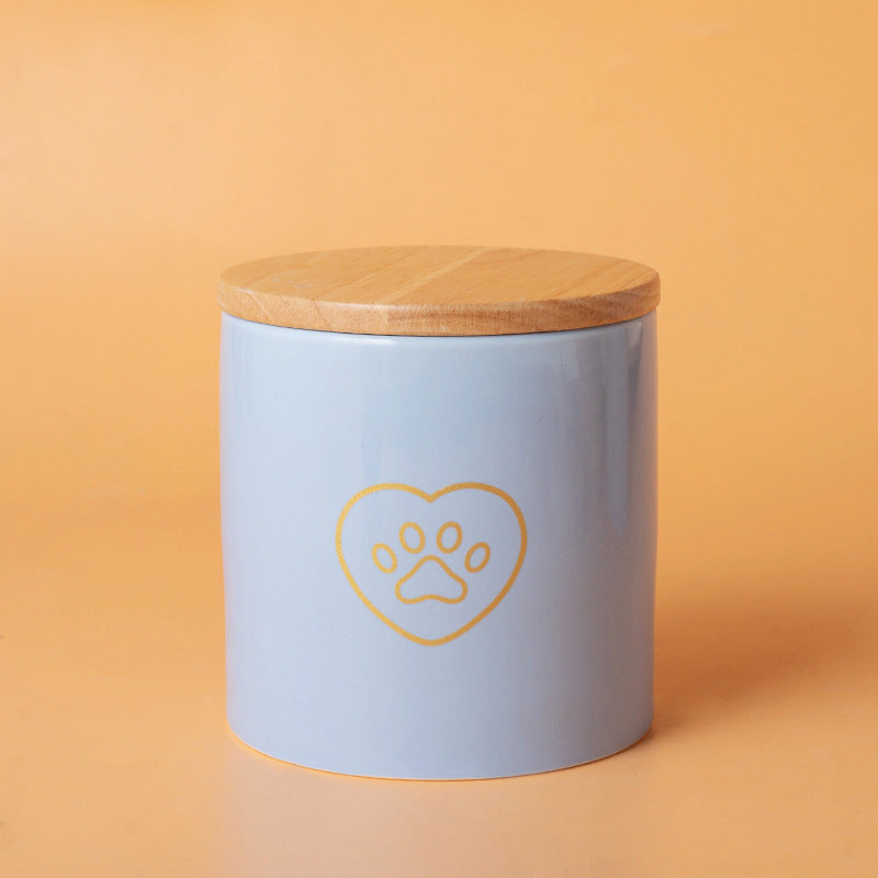 Pet Urn Blue Pet Urn Ceramic Urn Cat Dog Hair Collection Memories Memorial Storage Cross-border Wholesale