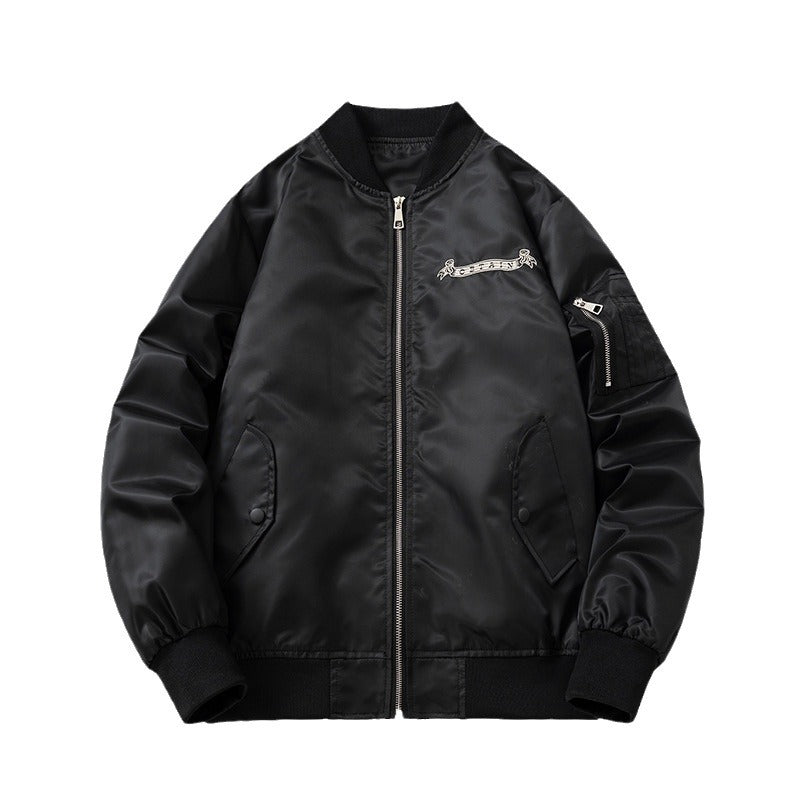 Mens Vintage Jackets Embroidered Jacket Air Force Flight Suit Baseball Suit