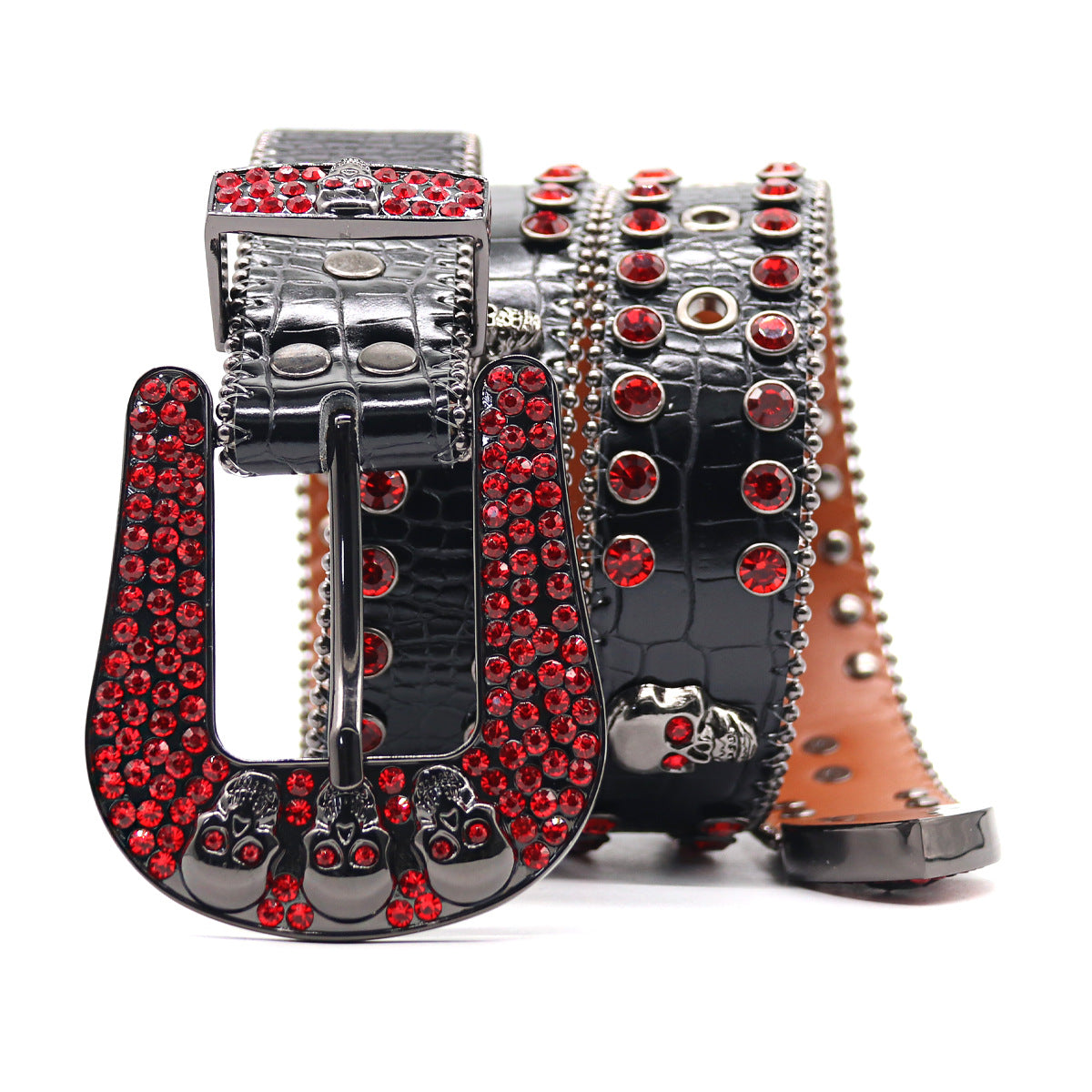 Hip-hop punk rhinestone belt punk style