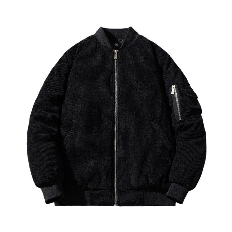 Mens Vintage Jackets Japanese Vintage Thermal Jacket Thickened Baseball Uniform