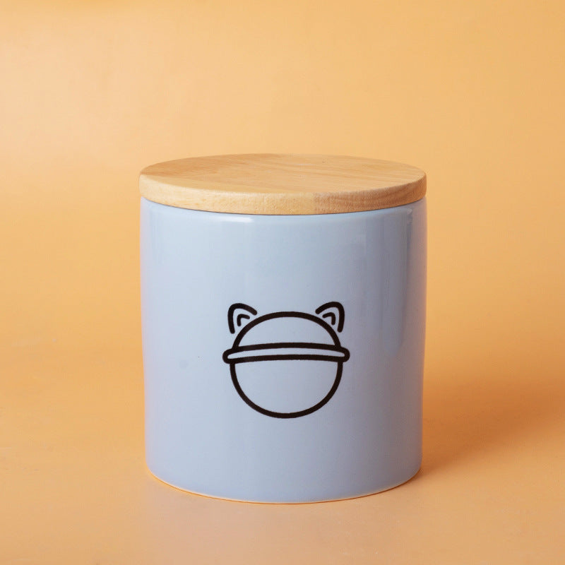 Pet Urn Blue Pet Urn Ceramic Urn Cat Dog Hair Collection Memories Memorial Storage Cross-border Wholesale