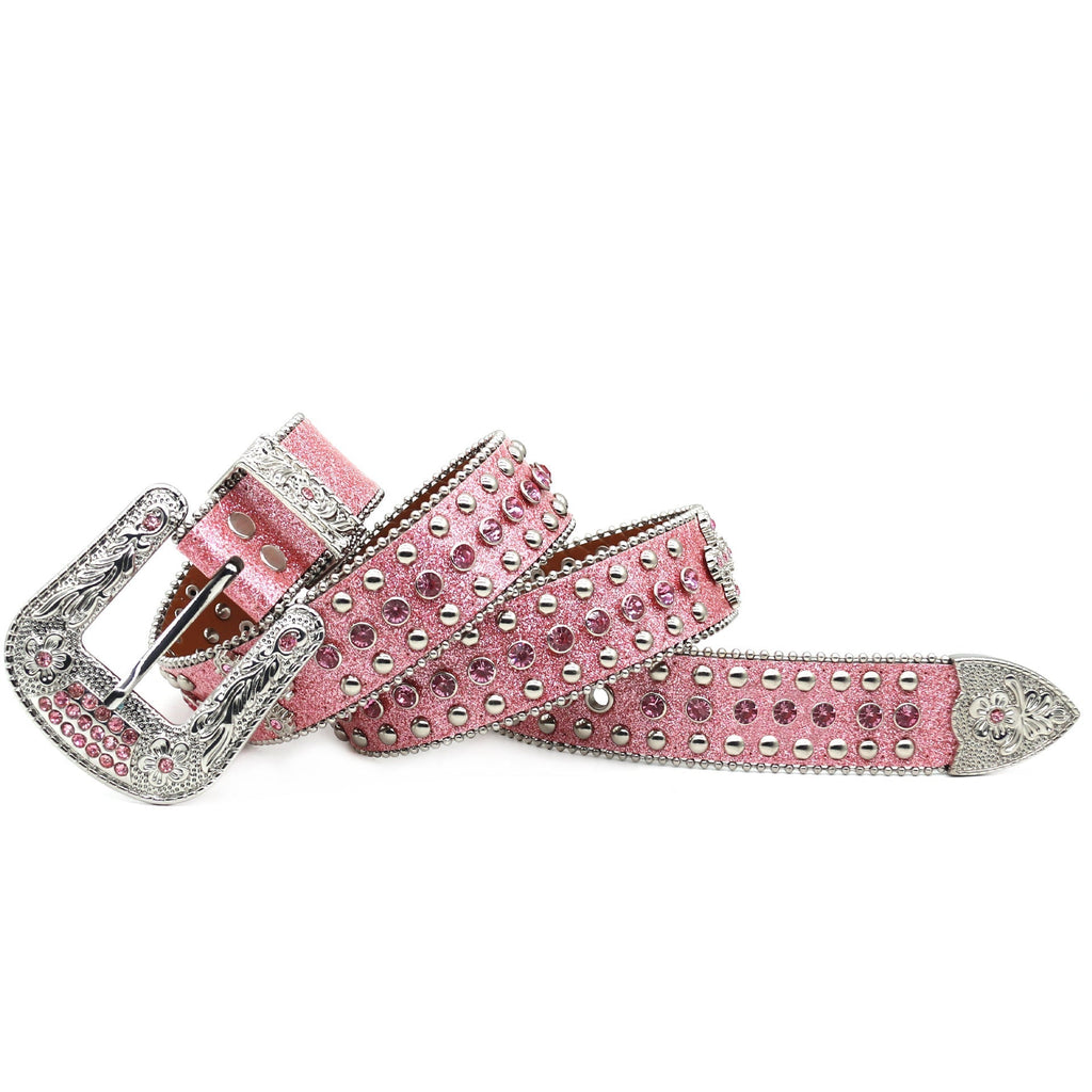 Hip-hop punk rhinestone belt easiest for matchins