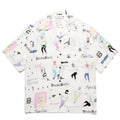 GUILTYPARTIES TIGER Shirts Vacation trendy brand character mask abstract print Hawaiian short-sleeved shirt men