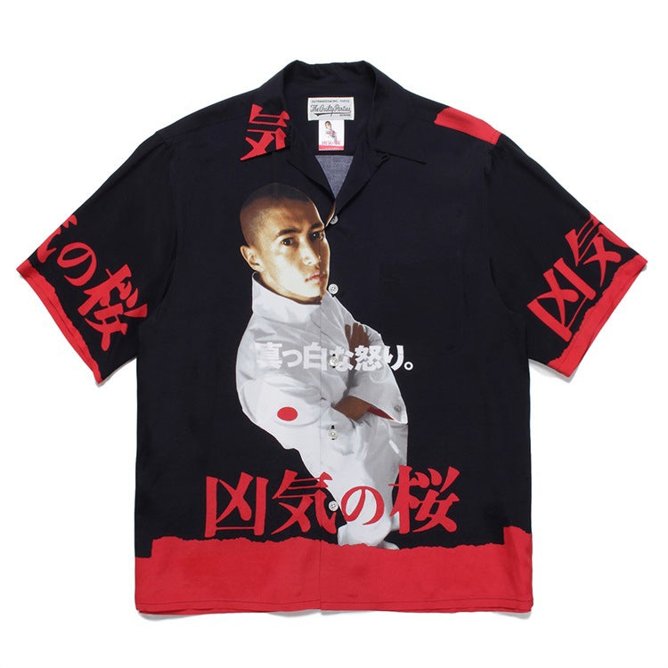 GUILTYPARTIES TIGER Shirts Sakura Wazuka Yosuke Sakura Hawaiian Short Sleeve Shirt Men