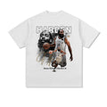 Nba T Shirt James Printed Short-Sleeved T-shirt Heavy Washed Distressed Male and Female Trendy Brand Top High-quality pure cotton comfortable and trendy clothing