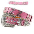 Hip-hop punk rhinestone belt punkletter accessories