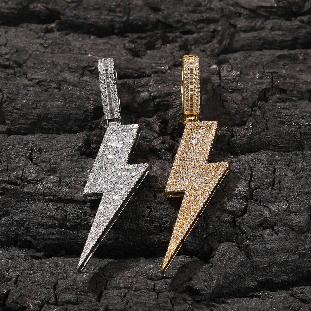 Jewelry Necklace T-Square Lightning Style Pendant lightning Spectrum St. Valentine's