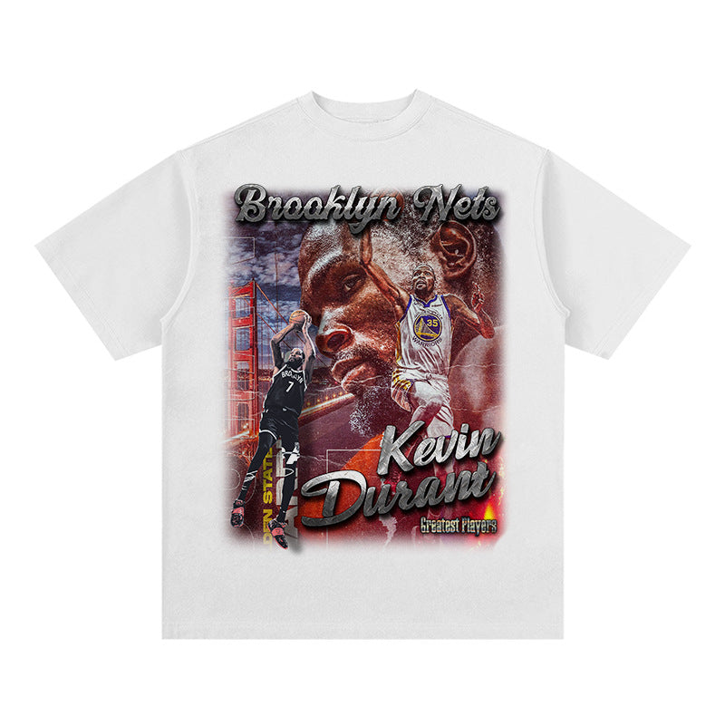Nba T Shirt Durant Fashion Brand Printing Short Sleeve T-shirt High-quality pure cotton comfortable and trendy clothing