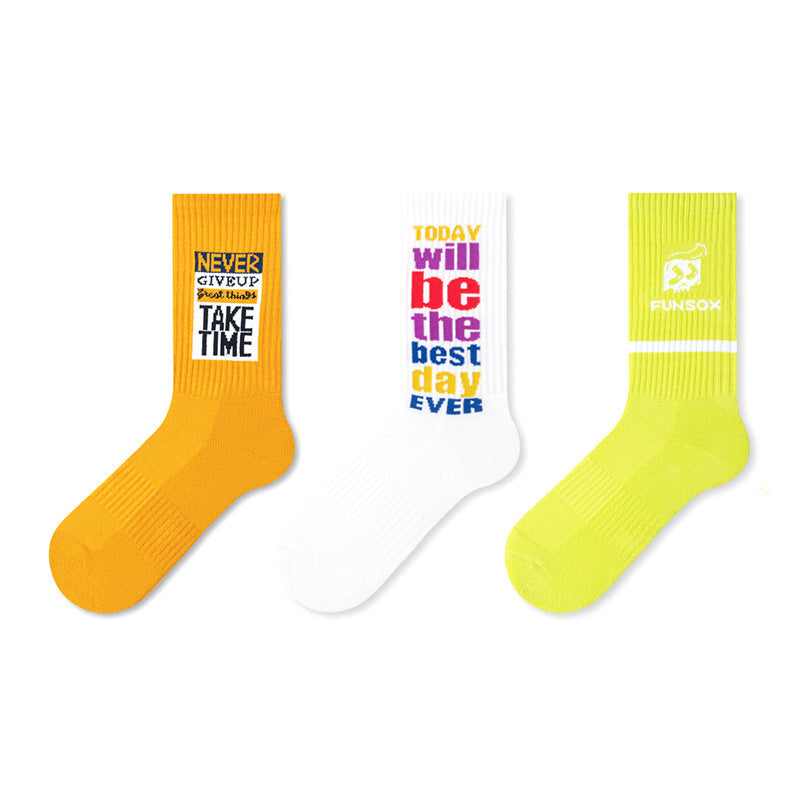 Men socks fall and winter preppy style cotton socks