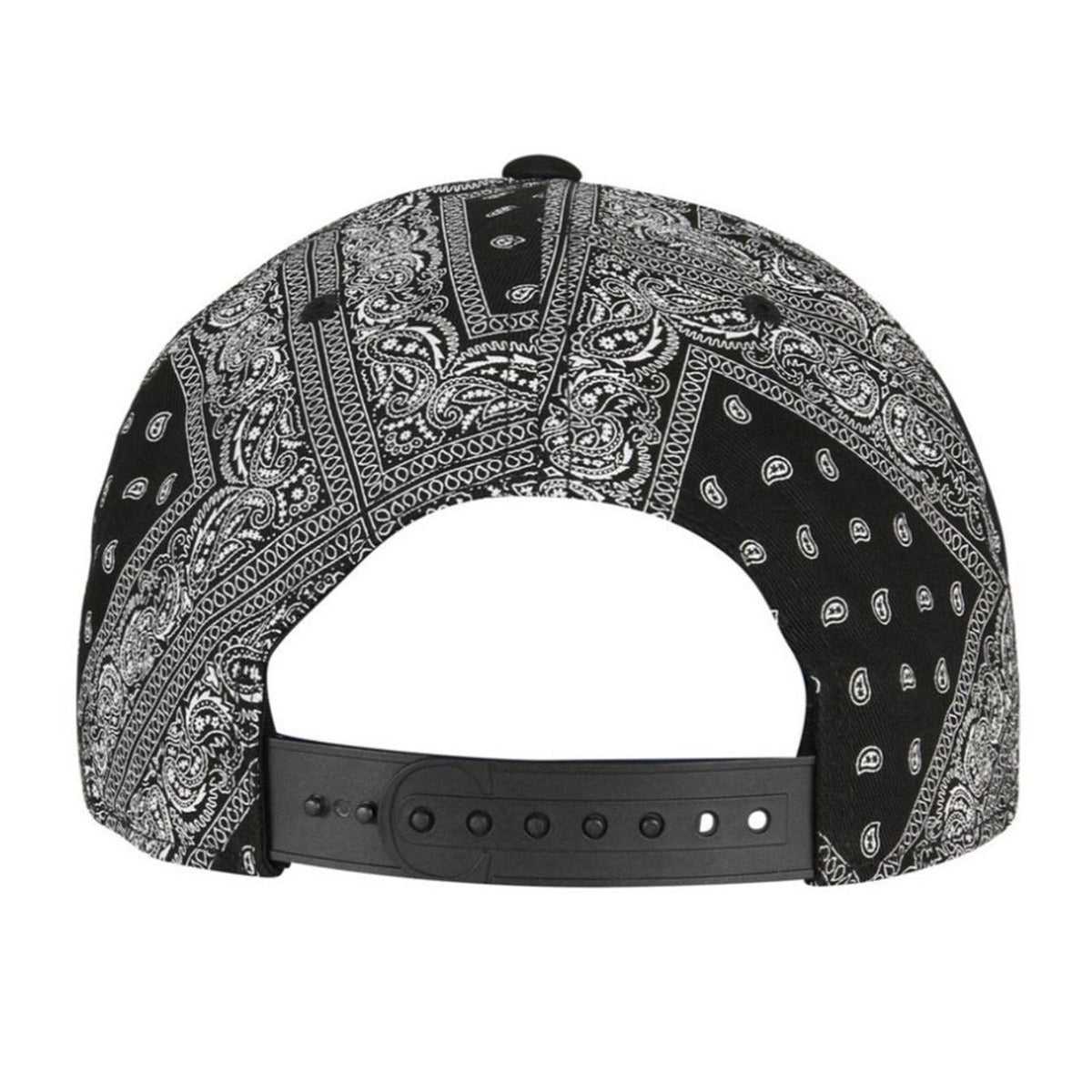Trendy flat brimmed snapback hatscashew pattern sun shade