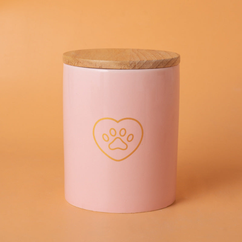 Pet Urn Ceramic Pet Urn Memorial Jar Cats and Dogs Funeral Supplies Sealed Urn Jar Jar