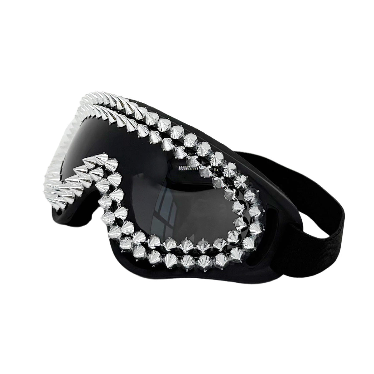 Trendy punk glasses gothic style studded spikes