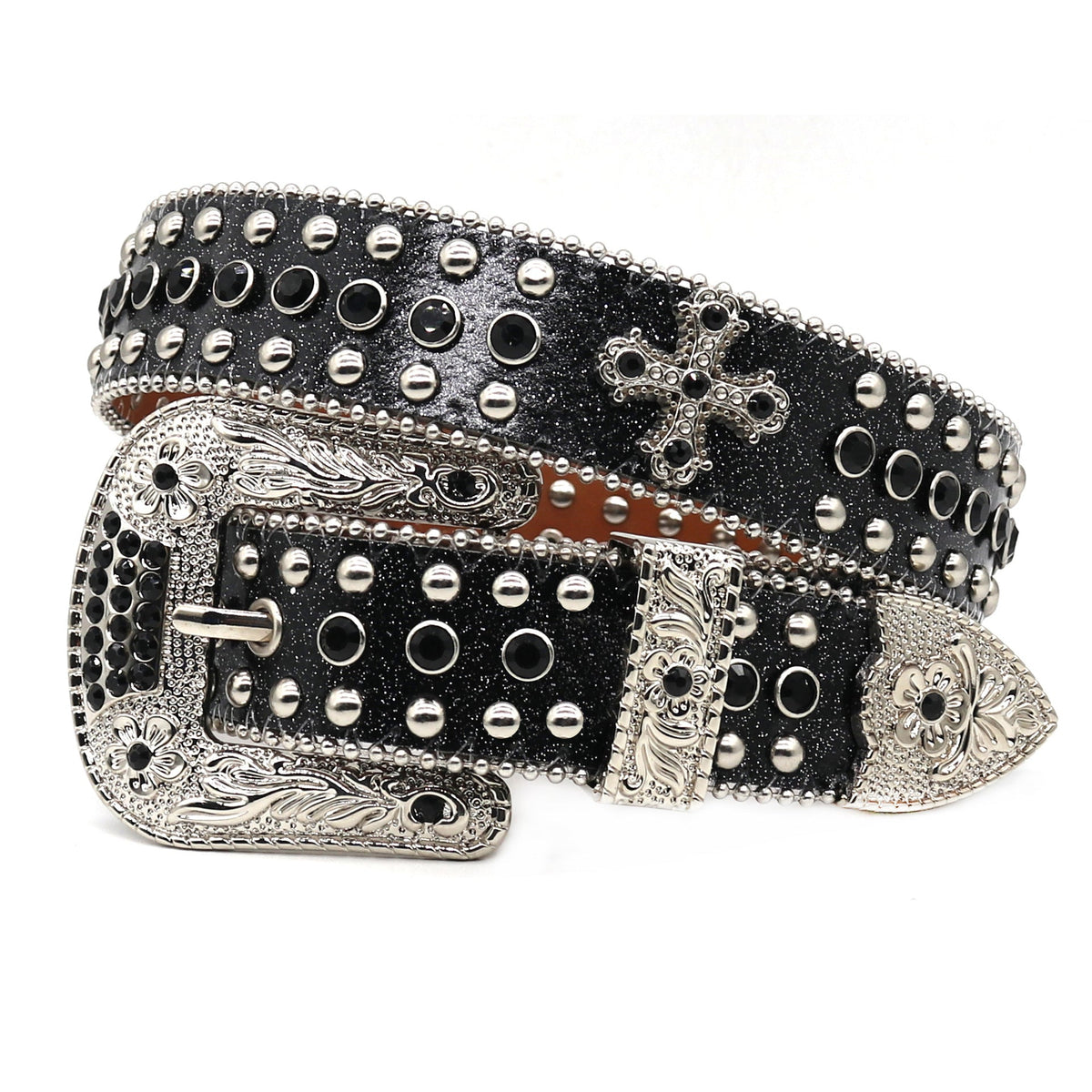 Hip-hop punk rhinestone belt punk style